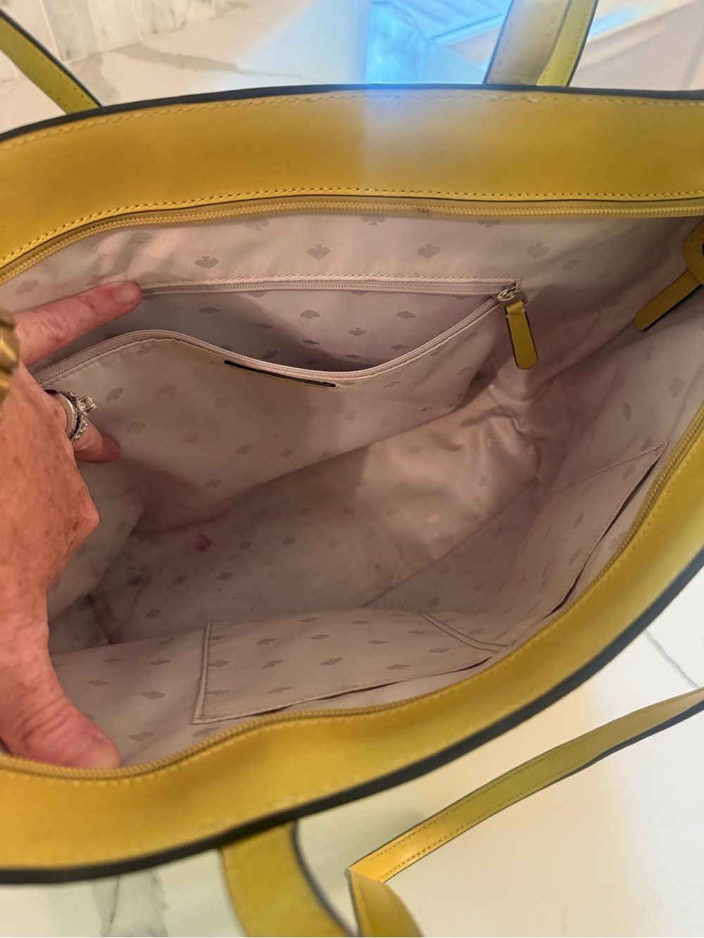kate spade Yellow Leather Tote - Picture 4 of 5